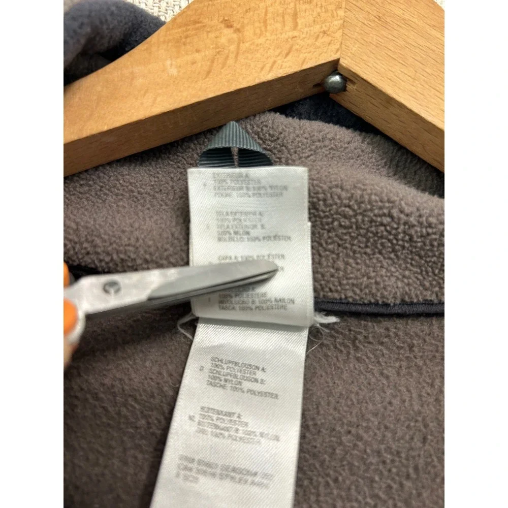 The North Face Mens XL Full Zip Fleece Jacket Coat Greige Color